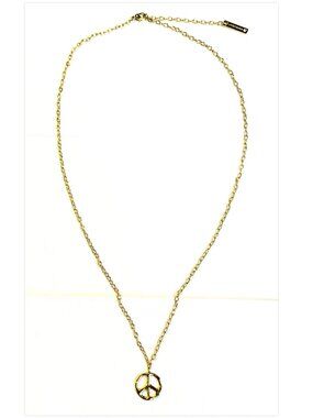 AMBUSH GOLD PLATED / STERLING SILVER "PEACE" NECKLACE RETAIL $405